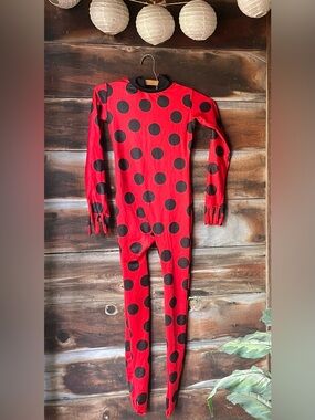 Miraculous Ladybug Girl costume bodysuit covers hands and feet / footie L 6
